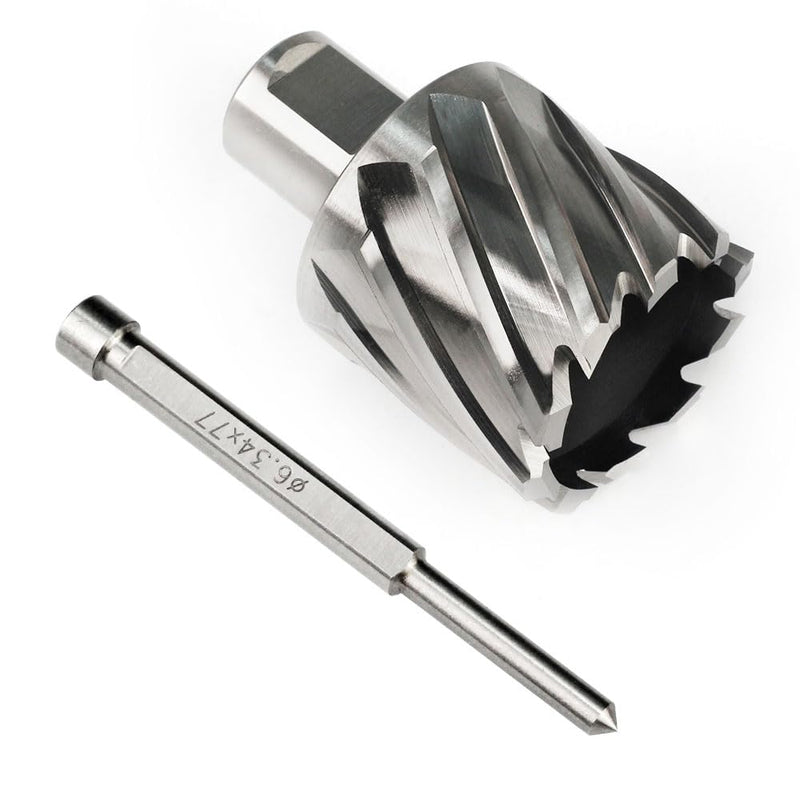 OSCARBIDE 1-9/16" x 1" HSS Annular Cutter 3/4" Weldon Shank Mag Drill Bit | 2 Flat | 1-9/16"Cutting Diameter | 1"Cutting Depth | Burr-Free Holes | Rapid Chip Removal | 10x Faster Than Twist Drills