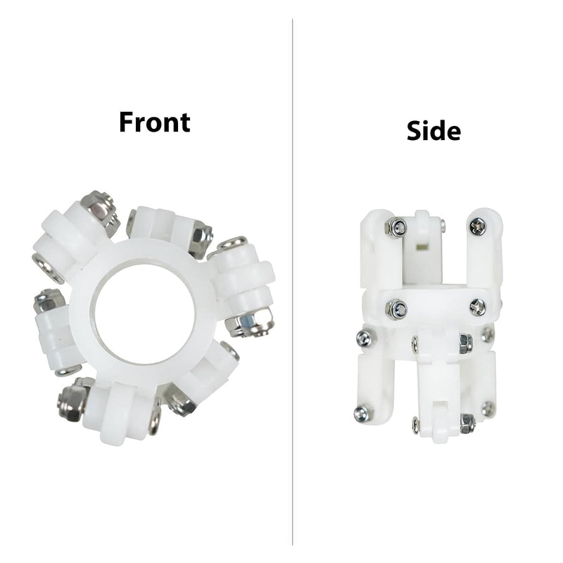 23mm Sewer Inspection Camera Protective Cover, 104mm Sewer Camera Head Center Guide Wheels,White Plastic, Accessory for Pipes Over 104mm