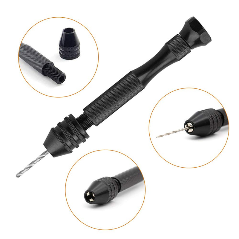 Professional Pin Vise Hand Drill Bits, Mini Twist Drill Bits Set (0.8-3.0mm), Precision Hand Drill Bit Rotary Tools Set of 11, for Metal Wood, Manual Work DIY, Jewelry, Assembling, Model Making
