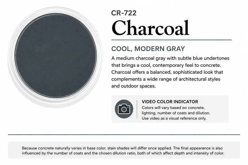 Cement Stain Concentrate - Blue Undertones (32 Ounce) Charcoal 32 ounce