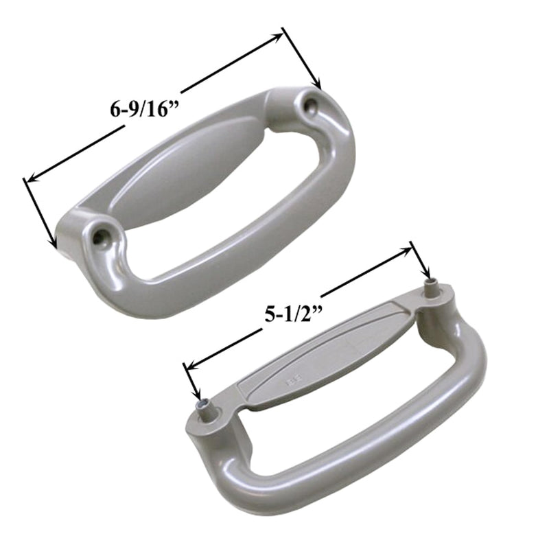 Gliding Patio Door Dummy Pull Handles Compatible with Andersen Tribeca Style OEM Part #2562035, 2573603 & #2573605, 5-1/2" Hole Centers, Non-Handed, Stone Diecast