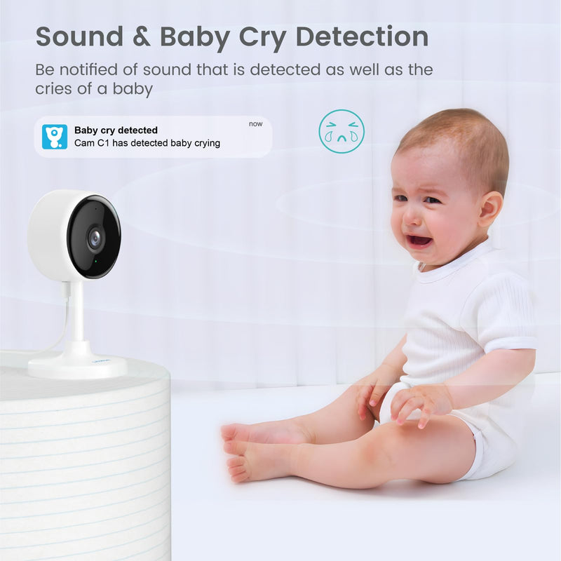 litokam Indoor Camera, Cameras for Home Security with Night Vision, Pet Camera with Phone App, 2K Indoor Security Camera, Motion Detection, 2-Way Audio, WiFi Home Camera, Baby Monitor Work with Alexa