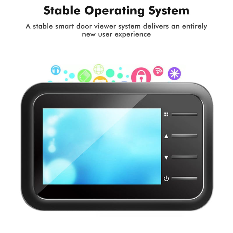Digital Door Viewer, 2.4in Smart Door Viewer TFT LCD Screen Display 0.3MP 95° Wide Angle Camera Photo Recording, Peephole Camera for 0.59-0.98in Diameter Door Hole