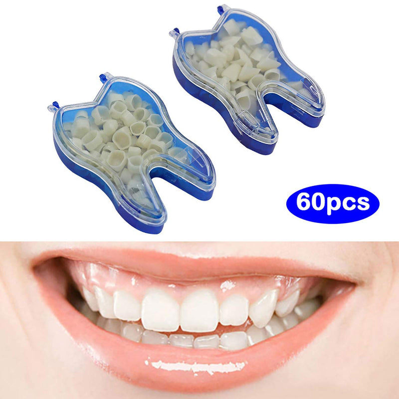 60Pcs Teeth Crown, Temporary Resistable Crown of Teeth with Different Sizes Oral Care Posterior Crown