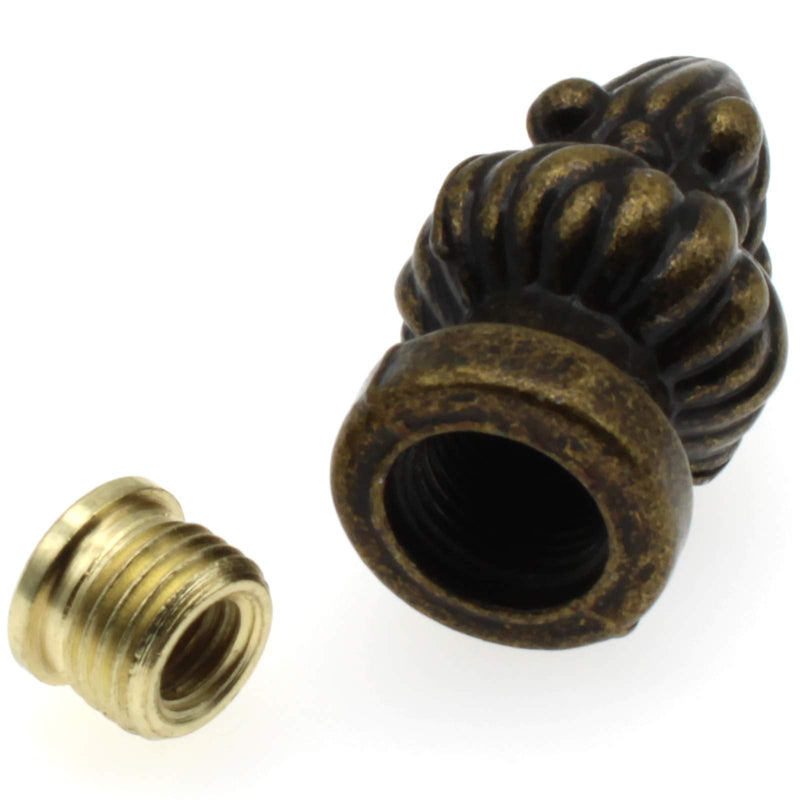 FDXGYH 1-3/8 inch High Brass Lamp Finial Metal Lamp Finial Cap Knob Lamp Decoration for Lamp Shade [ Bronze]