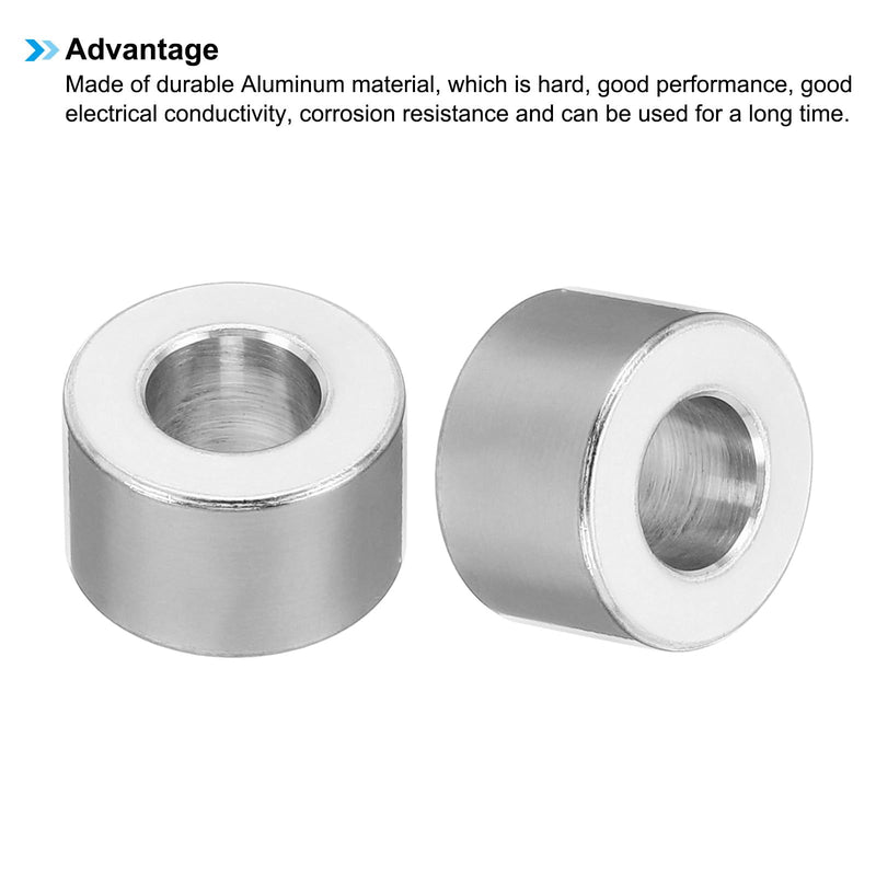 PATIKIL M8 Aluminum Spacers,5Pcs Metal Spacer Aluminum Round 8.2mm ID x 16mm OD x 10mm L Thickness Aluminum Spacer Screw Standoff for 5/16" or M8 Screw Bolts 8.2x16x10mm