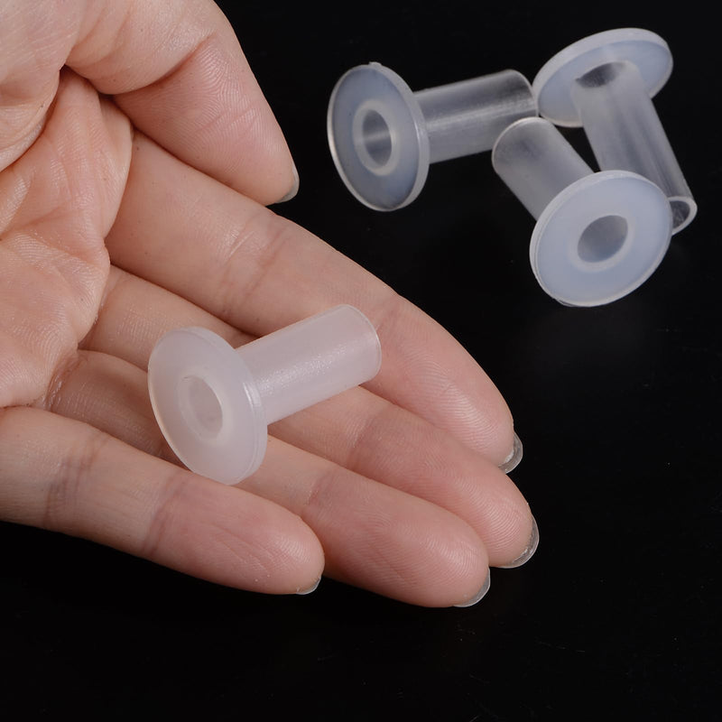 uxcell 10pcs Flanged Sleeve Bearings Plastic Bushings 8mm Bore x 10mm OD x 25mm Length Nylon Bushings, White 10