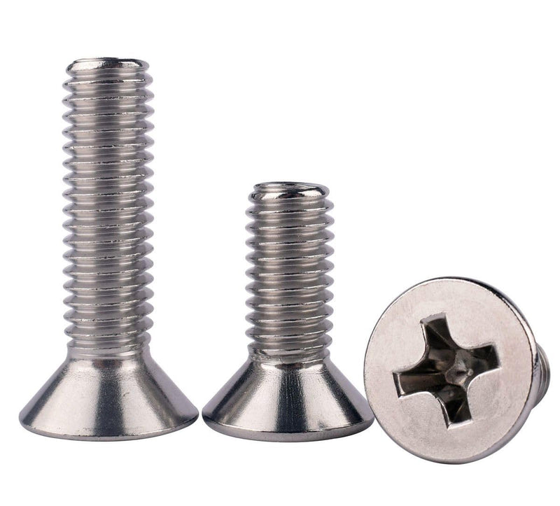 20Pcs 1/4-20 x 1 UNC Phillips Flat Countersunk Head Machine Screws, 304 Stainless Steel 18-8, Full Thread, Coarse Thread 1/4-20 x 1" (20PCS)
