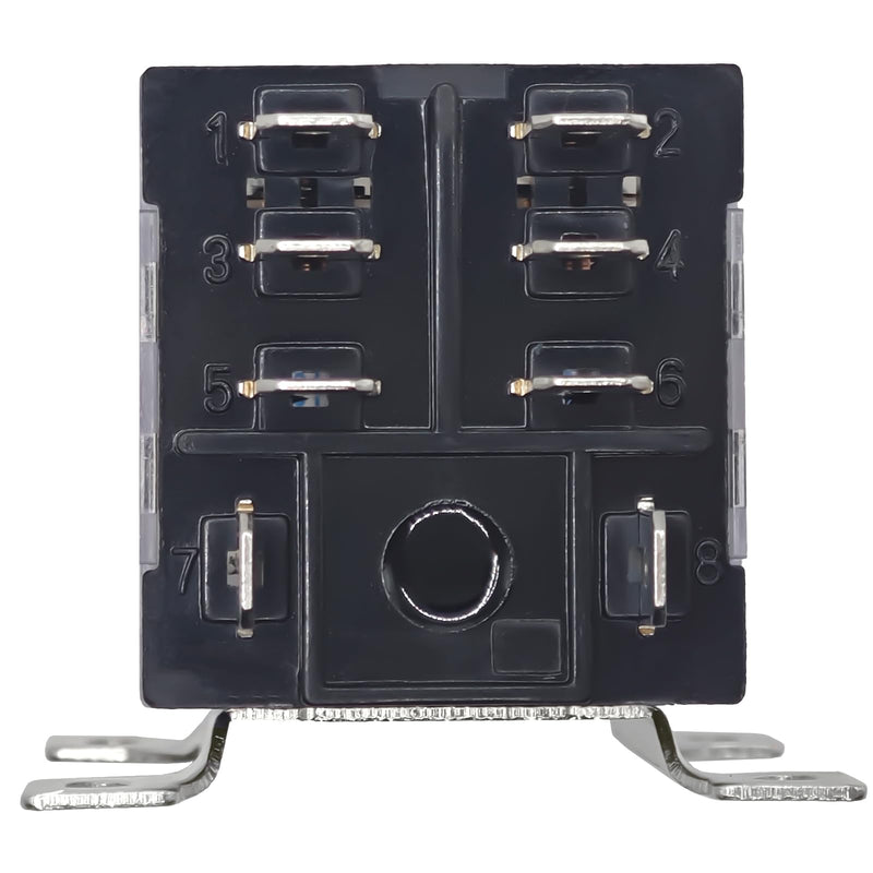 JQX-12F-2Z High Power Relay (Pack of 2) - 8 Pin DC 12V Coil Voltages 30A DPDT, 2NO+2NC, Flame-Retardant Housing, General Purpose