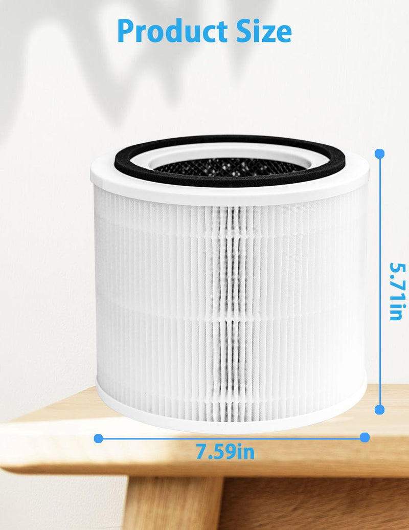 BBT BAMBOOST HEPA-14 PRO Air Filter Compatible with Calmyst HEPA-14 PRO Air Purifier, Model: CAA-225, 3-in-1 True HEPA and High-Efficiency Activated Carbon Filter, 2 Pack