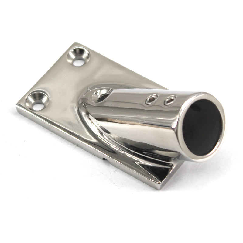 1 Inch 30 Degree Boat Hand Rail Fitting Heavy Duty 316 stainless steel Marine grade rod Round Base With Screws And Wrench For Awning, Sailboat, Yacht (2 Pieces) 1 inch