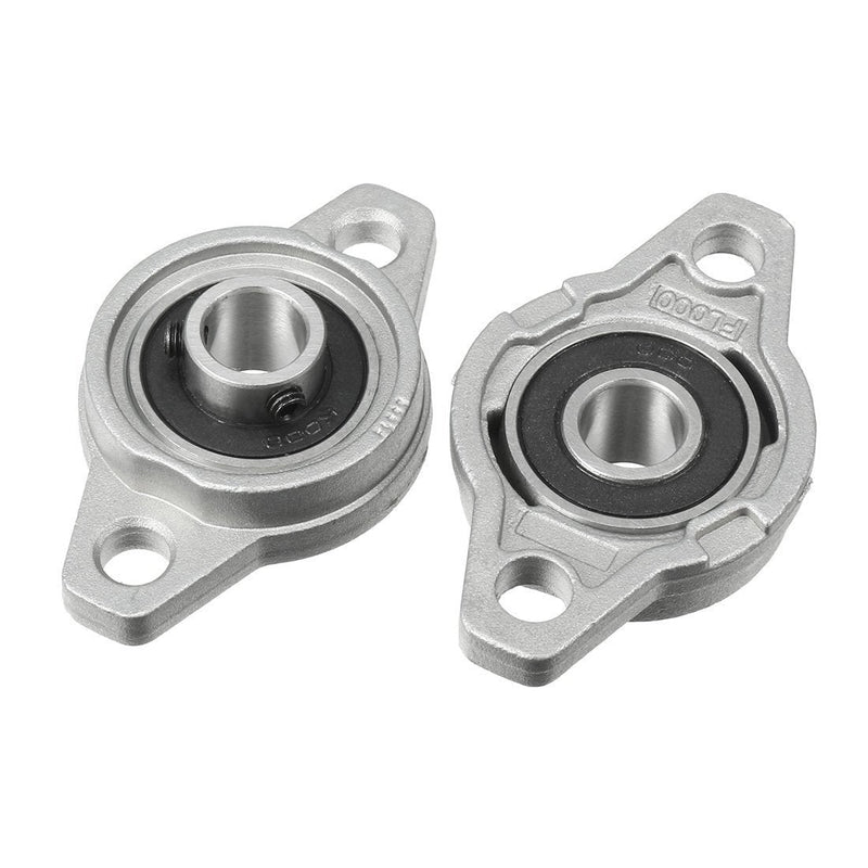 Sydien Pillow Block Bearing 4Pcs 10mm/0.39" ID Zinc Alloy Bore Pillow Flange Mounted Self-aligning Bearing, KFL000