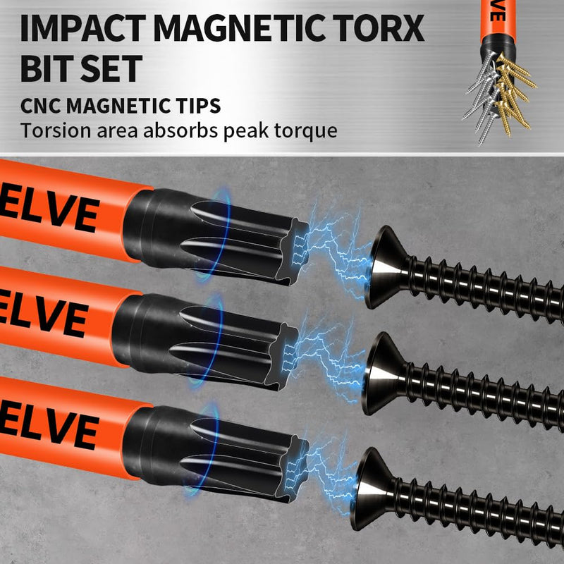 10-Pack T25 Torx Bits for Impact Driver- Torx Bit Set 2'' Long, Profession Star Bits Set, Magnetic T-25 Torx Bit, S2 Alloy Steel Torque Bits, T Bit Set 1/4'' Hex-Shank, Star Drill Bit Set, T25 Bit 10pcs T-25 Torx Bit