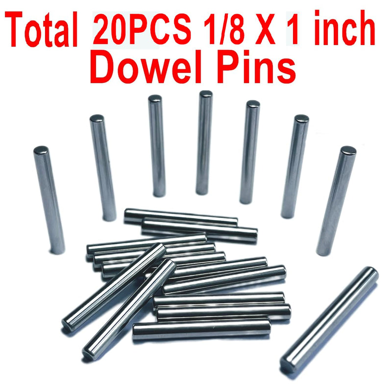 20PCS 1/8 x 1 Dowel Pins,1/8 inch x 1 inch Metal Dowel pins,Shelf Pegs 1/8 inch,Bearings Alloy Steel pins Wood Bunk Bed Dowel Pins 1/8 Shelf Pins 1/8 inch Metal pins,Shelf Support Pegs. 1/8 x 1 Inch