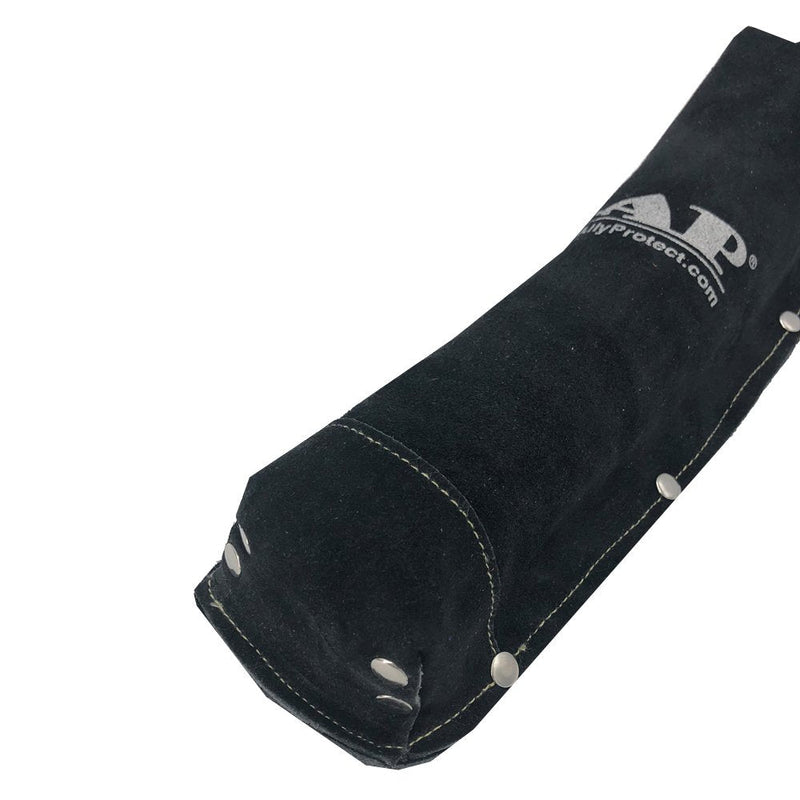Welding Rod Bag, AllyProtect Split Cowhide Leather Electrode Pouch Flame Resistance Welding Rod Holder/Electrode Holder/Welding Rod Storage Container（Black) Black