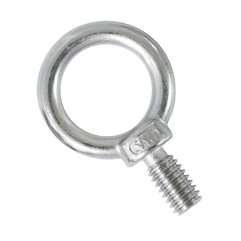 5/16" UNC Lifting Shoulder Eye Bolts, Marine Grade 316 Stainless Steel Threaded Nut Fastener, 4 Packs 5/16"-18X0.6"