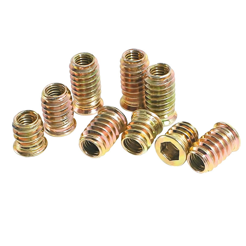 20 Pcs Threaded Insert, Hex Drive Threaded Inserts for Wood, Furniture Nuts, Hex Socket Drive M5x10mm, Wood Inserts M5 x 10