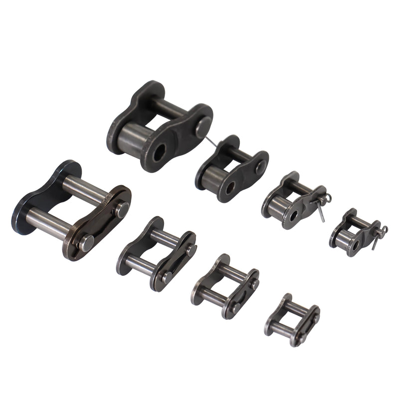 5PCS Roller Chain Offset Half Link #25, 1/4 Inch Pitch Carbon Steel Crank Link, Standard Chain End Connector Split Links for 04C Chain 04C(#25) offset 5