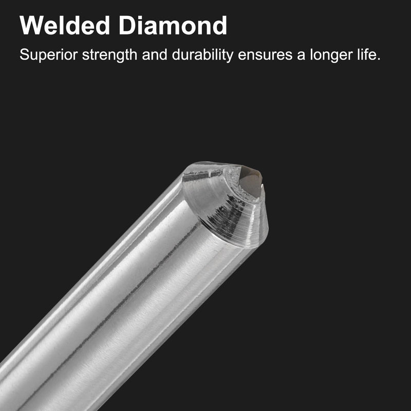 uxcell 2pcs Diamond Dressers, 8mm x 50mm (5/16" x 2") Single Tapered Point Grinding Wheel Round Pen Welded Diamond Dressing Tools, Silver Tone