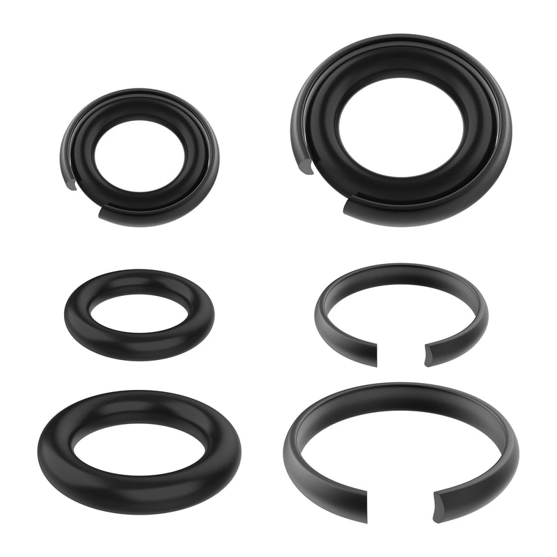 (10+10 Sets) 1/2” and 3/8" Impact Retaining Ring Clip, Friction Ring with O-Ring for Mil-Waukee Electric/Pneumatic Type Impact Wrench 1/2"+3/8"