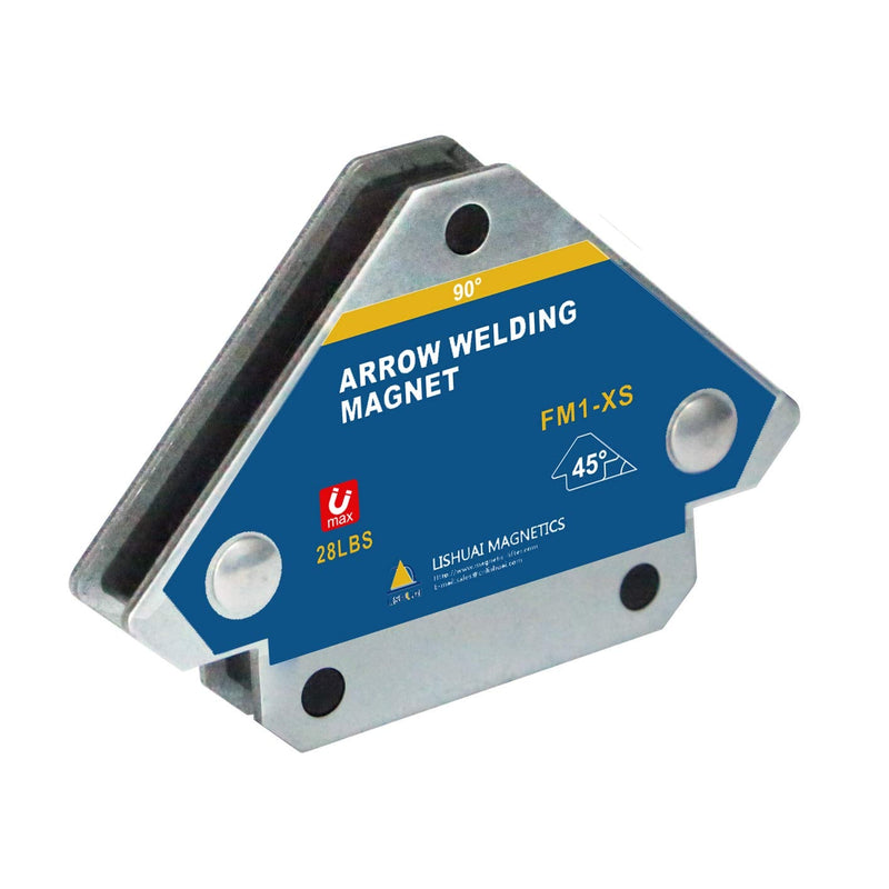 Lishuai 4 PCS 28LBS Mini Arrow Welding Magnet, Durable 45,90,135 Degree Multi Angle Magnetic Welding Holder Mini x4pcs