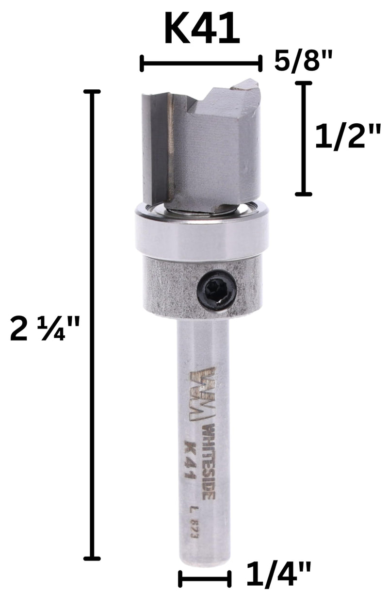Keller Straight Bit Keller #1641 1/4SH 5/8LD 1/2CD 2-1/4OAL