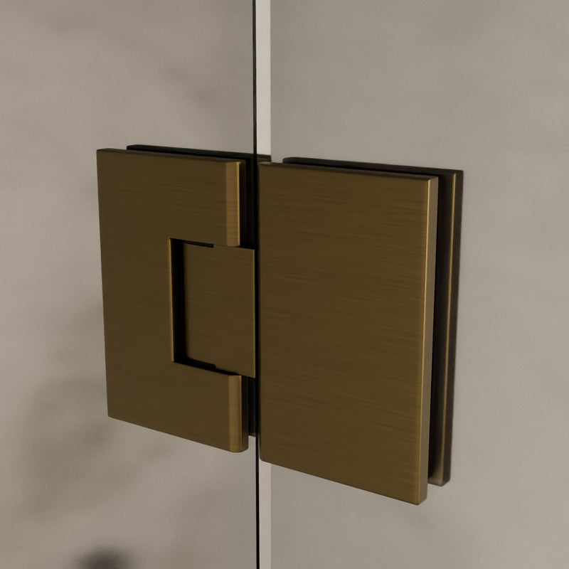 Brixwell 180 Degree Glass to Glass Standard Hinge, Brushed Bronze Finish
