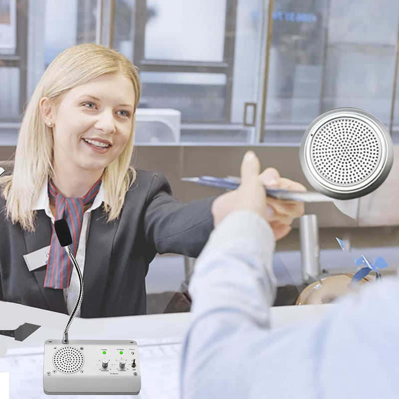 Window Speaker System, Dual Way Window Microphone Intercom Speaker, Intercom System for Business, Home, Office, School, Counter, Bank and Station - NewNest Australia