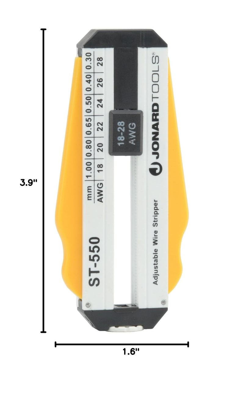 Jonard Tools ST-550 ABS Adjustable Precision Wire Stripper, 18-28 AWG 18 to 28 AWG