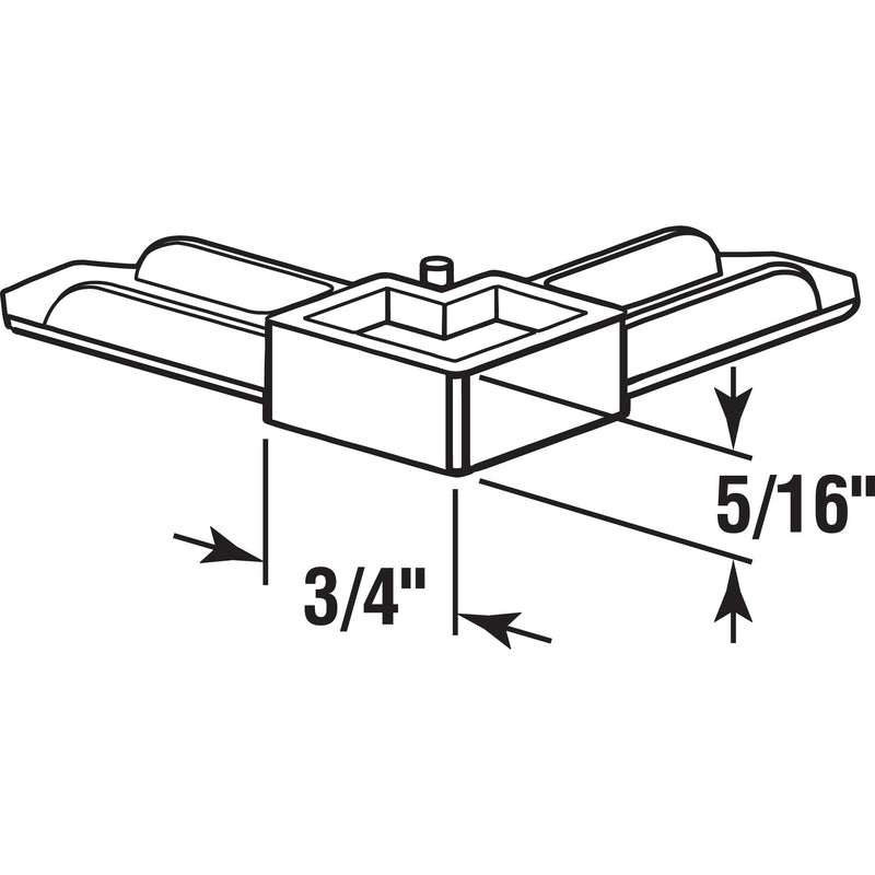 Prime-Line MP7729-50 Screen Frame Corner, 5/16 In. x 3/4 In., White Plastic (50 Pack) Mount Bracket
