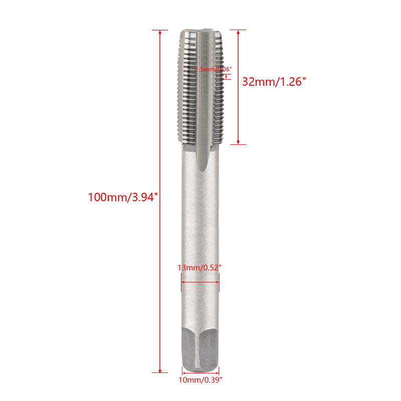 Piutouyar Metric Thread Tap, HSS M16 x 1.5mm Metal Thread Tap, Right Hand Threading Tap for Machine M16 x 1.5
