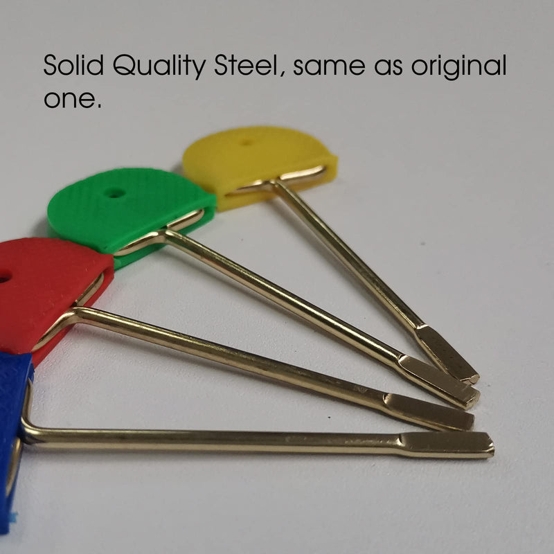 Bathroom/Bedrooom Door Key Emergency Key, Door Key Replacement Solid Key for Interior Door - 4 Pack (Gold with Cap) Gold with Cap - NewNest Australia
