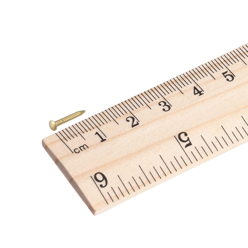 uxcell Small Tiny Brass Nails 1.2x10mm for DIY Decorative Pictures Wooden Boxes Household Accessories 50pcs
