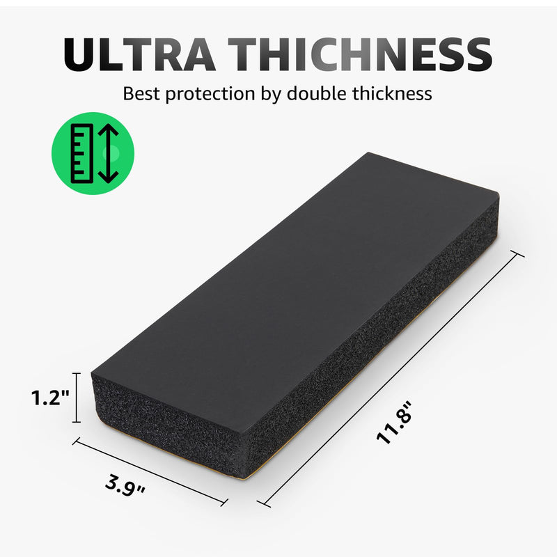 Garage Wall Protector Bumper Guards - 6 Pack Universal 1-3/16" Thick Car Door Edge Guard Self-Adhesive Comprehensive Protection EVA Foam Scratch Prevention Padding for Warehouse Parking Narrow Garage 6 Pack 11.8"x3.9"x1.2" Black