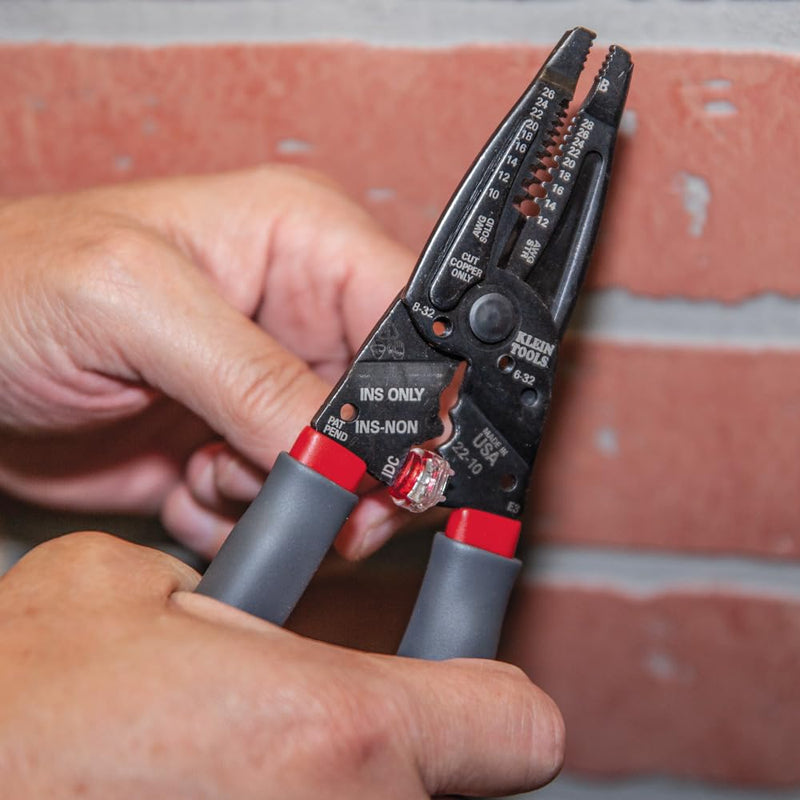 Klein Tools 1019 Klein Kurve Wire Stripper / Crimper / Cutter for B and IDC Connectors, Made in USA, Terminals, More Stripper/Crimper/Cutter