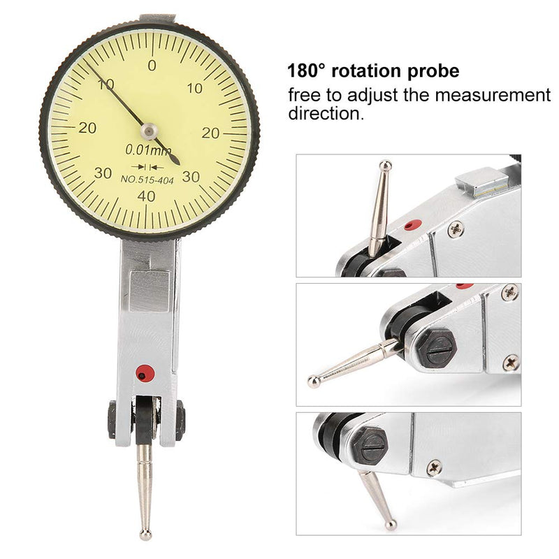 CNC Dial Test Indicator .0001 Test Indicator 1 4 Collet Aluminum 0 0.8Mm 0.01Mm Metric Dovetail Rails Dial Test Indicator Dial