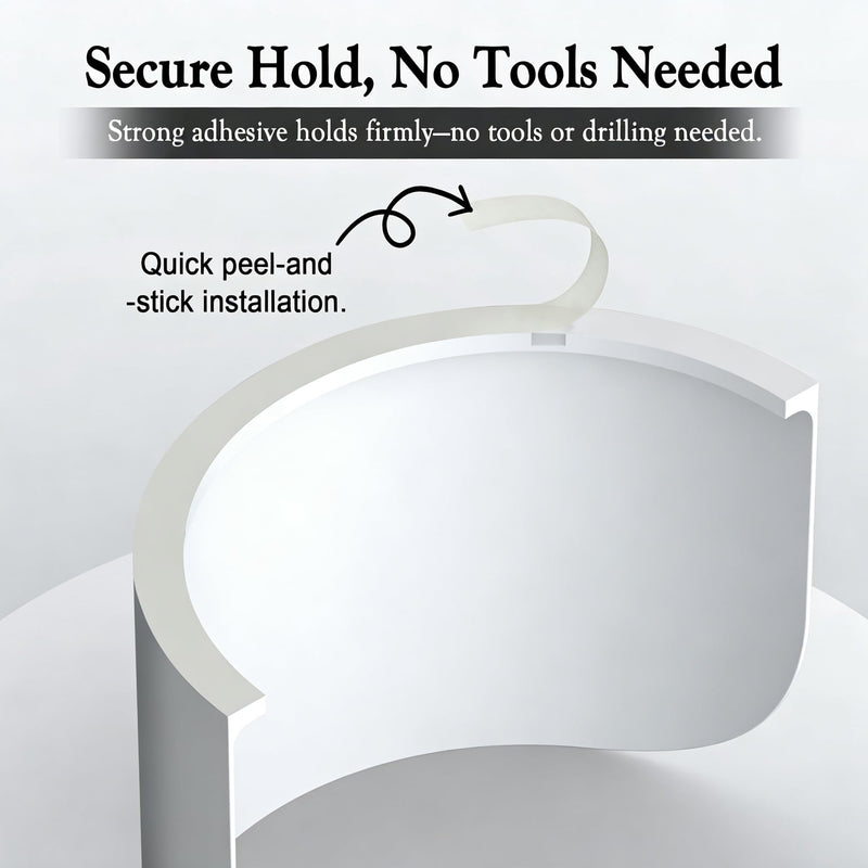4-Pack 6-Inch Magnetic Recessed Light Half Shields, White Anti-Glare Covers for Ceiling Can Lights, Smooth Rounded Edge, Tool-Free Snap-On