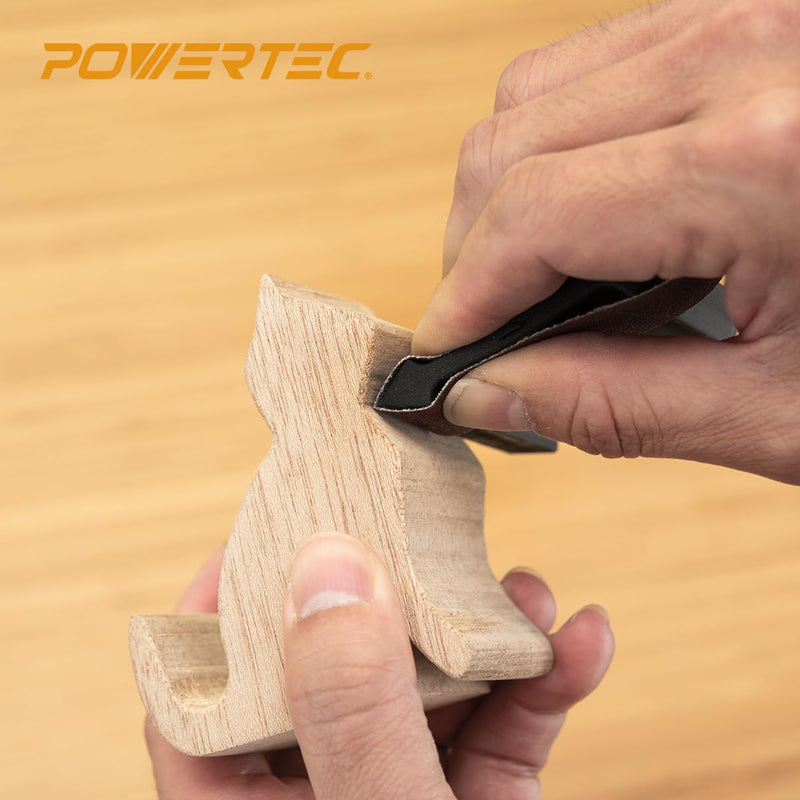 POWERTEC 21 Profile Sander, 10PCs Contour Sanding Grips with Woodworking Angle Sanding Pads for Convex, Concave & Detail Sanding, Sanding Tool for Wood Trim, Auto Body, Art, Crafts - 11PCs (71620) 11PCs Sanding Grip Set