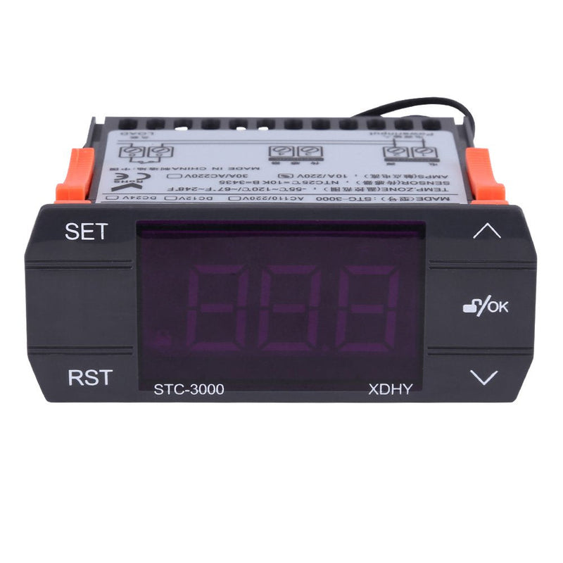 Digital Temperature Controller, 110V to 220V 10A / 30A 0.1 ° C Accuracy Touch Temperature Controller Electronic Digital Temp Control Thermostat with Sensor