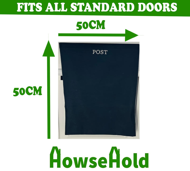 Post Catcher Bag for Mail Slots, Letter Boxes [Black] No Tools or Screws Needed No Bending Down, Stops Dog Eating Mail Black
