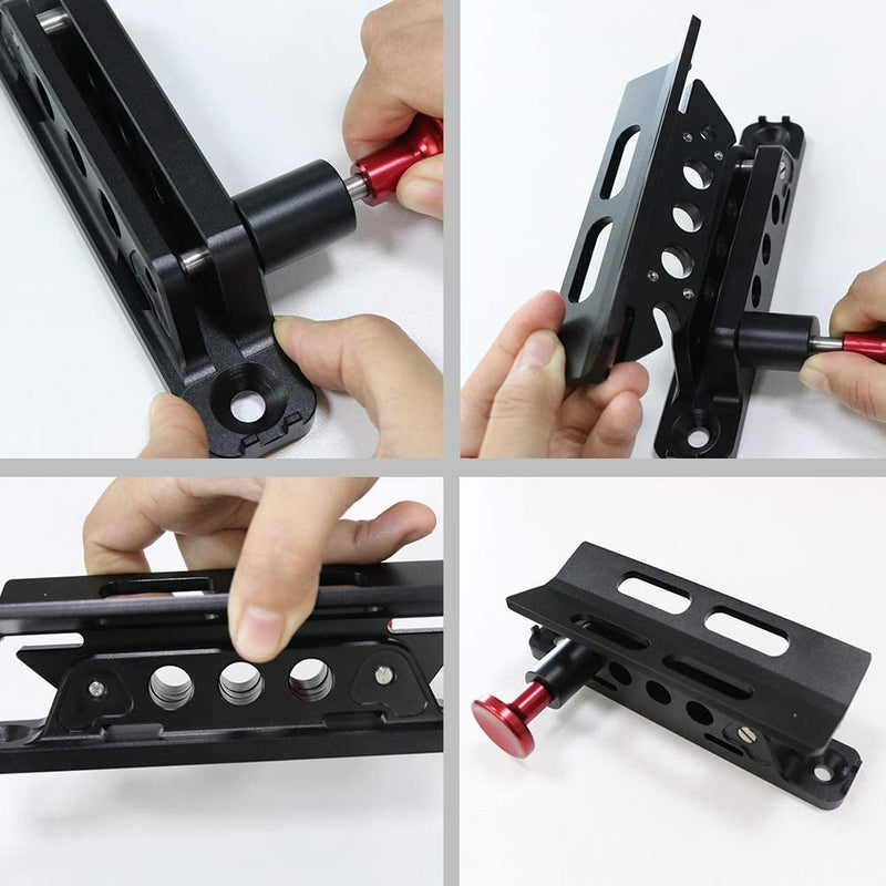 Bestaoo Adjustable Roll Bar Fire Extinguisher Mount Holder for Jeep Wrangler TJ JK JKU JL UTV Polaris RZR Ranger Camper Van, Aluminum, Quick Release Black