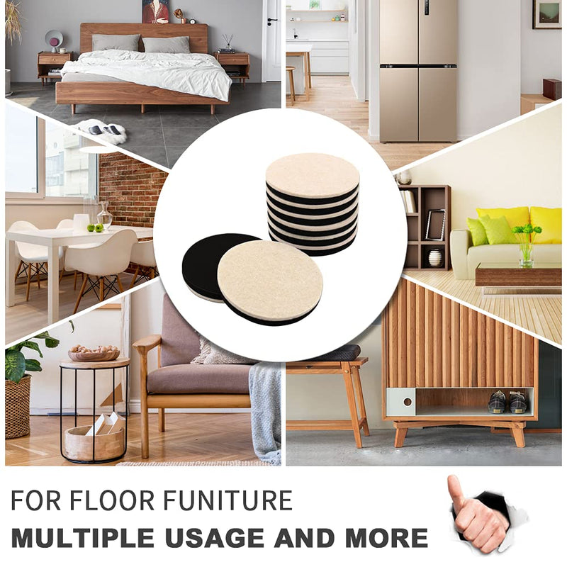 Furniture Sliders for Hardwood Floors, Furniture Sliders for Carpeted Floors, 16 PCS 3 1/2 inch Combo Pack, Sliders for Moving Furniture, Furniture Movers Sliders 16 PCS 3 1/2'' Beige
