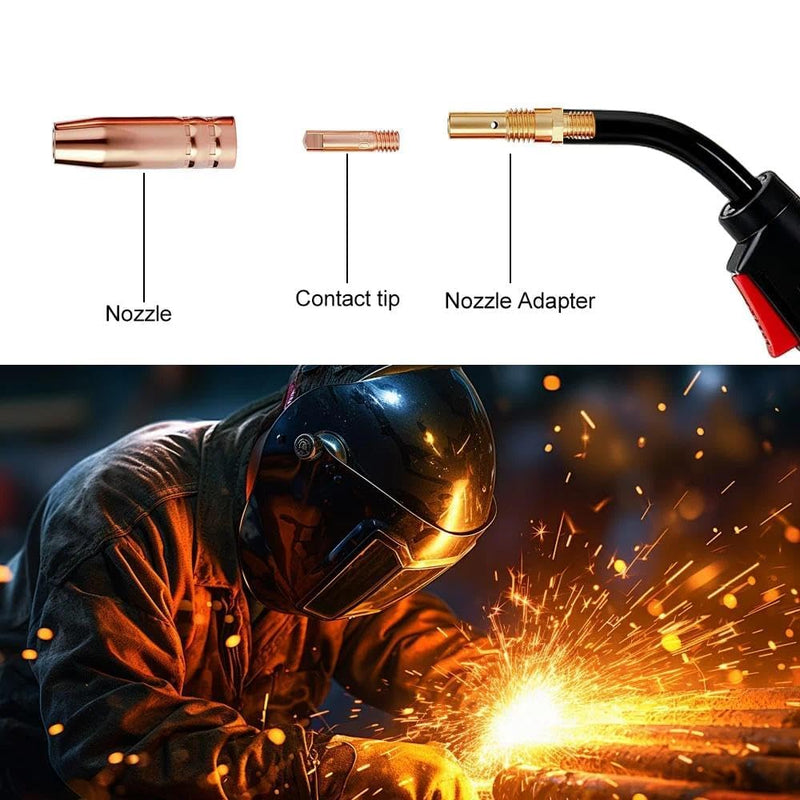 24-PK MIG Welding Gun Replacement Kit (Nozzle, Diffuser, Tip) – Compatible with Vulcan MIGMax 140, MIGMax 215, and OmniPRO 220 Welder Guns (Includes .030" Tips Kit) 24-pk mig Kits .030