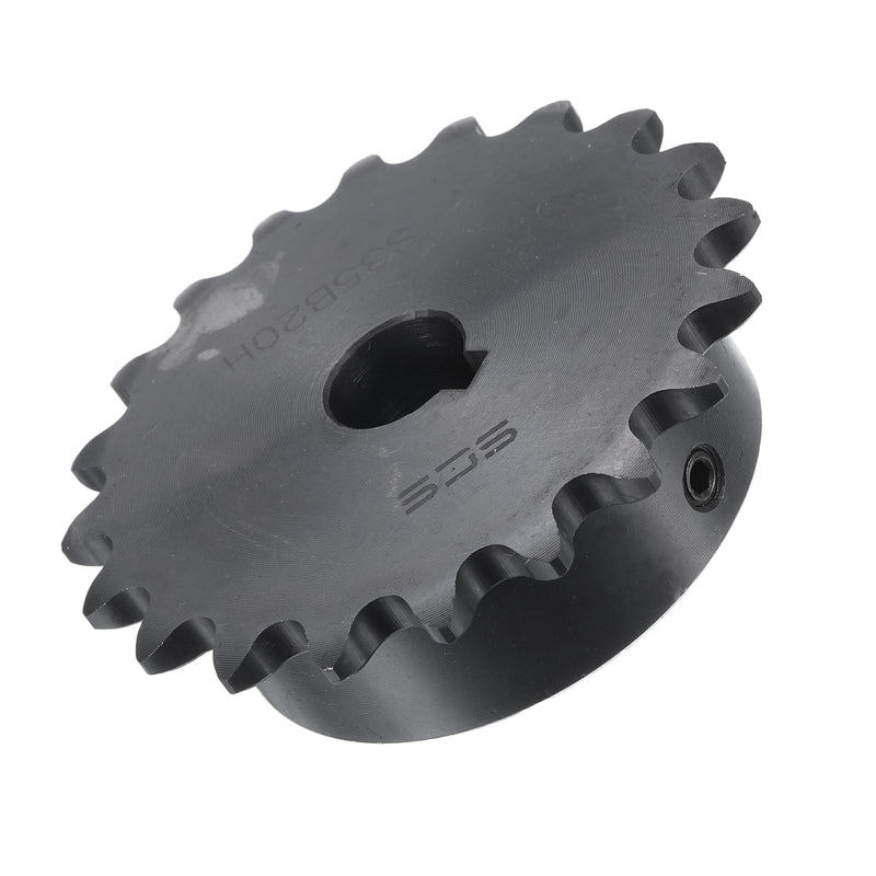 uxcell #35 Chain Roller Sprocket B Type, 1/2" Bore 20 Tooth Single Strand Chain Sprocket, Carbon Steel, Keyway with Set Screws