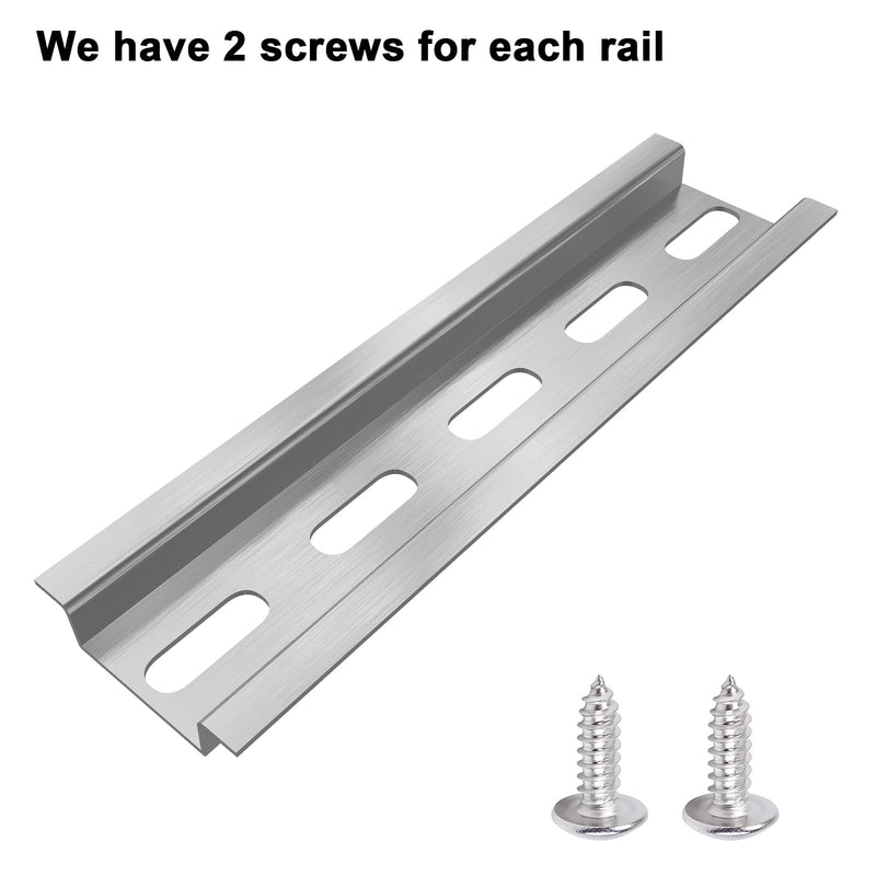 mxuteuk 6pcs Aluminum DIN Rails,4 Inches Long,35mm Wide,7.5mm High DIN Rail with RoHS for Hardware Components Mounting 4"×6PCS