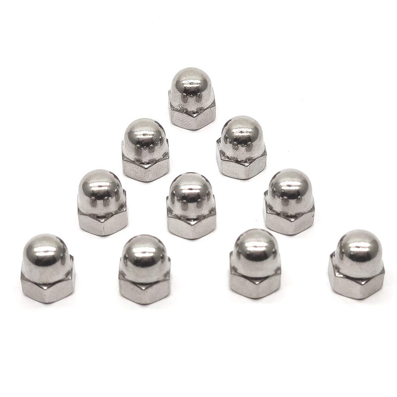 M6X1.0mm 304 Stainless Steel Left Hand Thread Hex Acorn CAP Nuts Decorative Nut Caps Reverse Nuts 10pcs M6X1.0mm