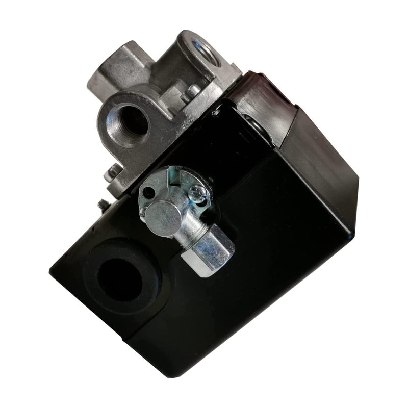 56288020 Pressure Switch for Ingersoll Rand 175/140 PSI - 4 Port 56288020-01 with 200 Psi Pressure Gauge