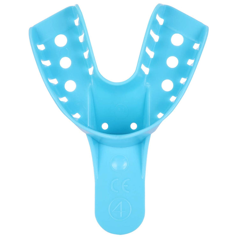 JMU Dental Impression Tray 12 Pcs, Perforated Disposable Impression Trays, 4 Medium Lower #4