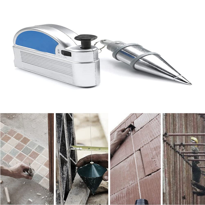 Utoolmart Magnetic Plumb Setter, 6M/20ft Magnetic Plumb Rite Setter Leveling Test Device Measure Tool, Used in Construction Can Automatically Stretch the Line and Quickly Stabilize the Plumbob, 1 Pcs