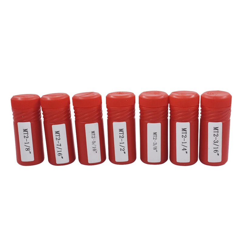 MT2 Taper Collet Set Bore Size 1/8-1/2 inch for Machining Turning 7 Pack MT2